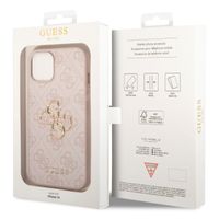 Guess Coque 4G Metal Logo Backcover Apple iPhone 14 - Rose