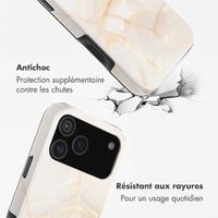 Selencia Coque arrière Vivid Apple iPhone 18 Pro - Golden Beige Marble