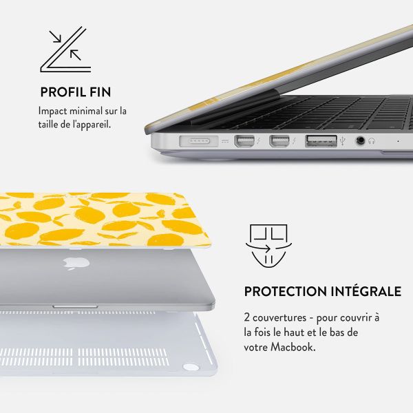 Burga Coque Rigide Apple MacBook Air 13 pouces (2022 / 2024 M3 / 2025 M4 / 2026 M5) - Lemon Tart