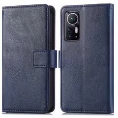 imoshion Étui de télephone portefeuille de luxe Xiaomi 12 / 12X - Bleu foncé