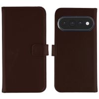 Selencia Étui portefeuille en cuir véritable Google Pixel 11 / 11 Pro - Marron foncé