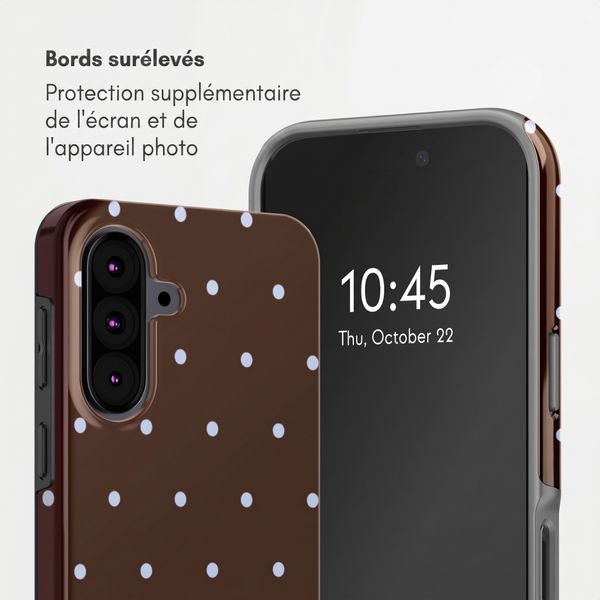 Selencia Coque arrière Vivid Samsung Galaxy A37 (5G) - Happy Dots Chocolate