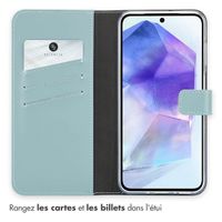 Selencia Étui portefeuille en cuir véritable Samsung Galaxy A26 - Air Blue