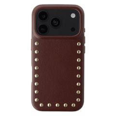 Selencia Coque arrière Studs avec MagSafe Apple iPhone 18 Pro Max / 17 Pro Max - Cacao Crush