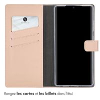 Selencia Étui portefeuille en cuir véritable Samsung Galaxy S25 Ultra - Dusty Pink