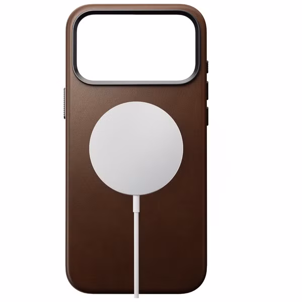 Nomad Coque arrière Traditional Leather avec MagSafe Apple iPhone 18 Pro Max - Brown