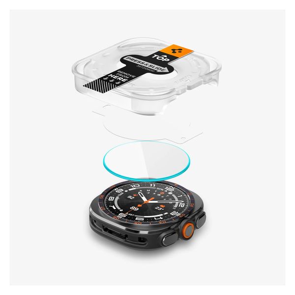 Spigen Protection d'écran EZ FIT Glas.tR avec applicateur Samsung Galaxy Watch Ultra 2 - 47 mm - Transparent