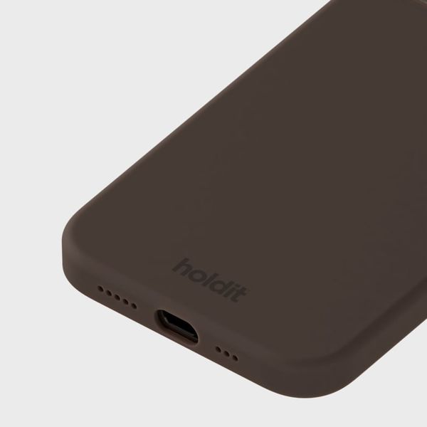 Holdit Coque Silicone Apple iPhone 12 (Pro) - Chocolate