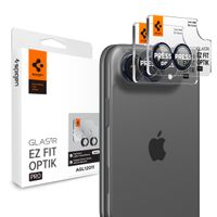 Spigen Optik Pro EZ Fit Lens Protector lot de 2 Apple iPhone Duo - Black