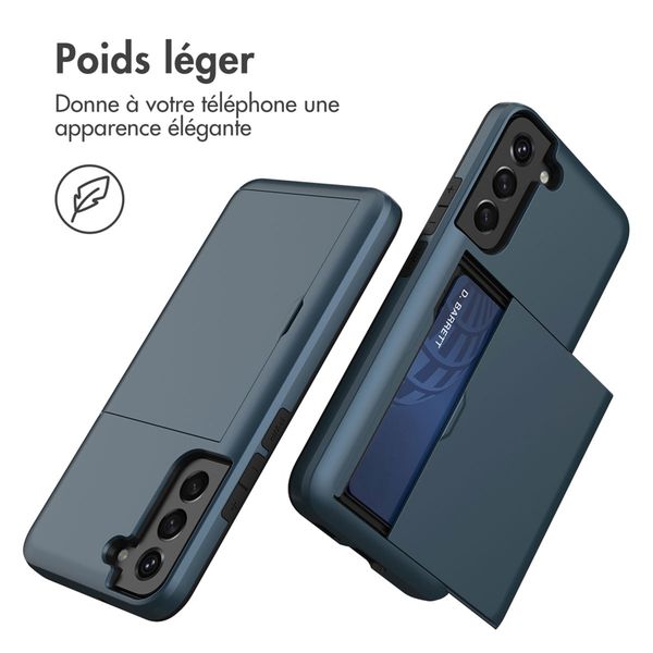 imoshion Coque arrière avec porte-cartes Samsung Galaxy S22 - Bleu foncé