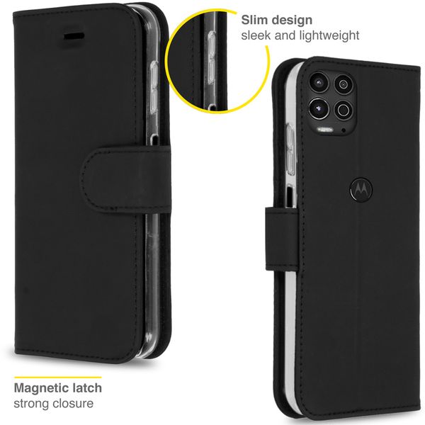Accezz Étui de télephone Wallet Motorola Moto G100 - Noir