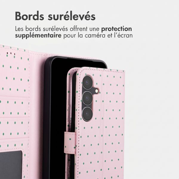 imoshion Étui de télephone portefeuille Design Samsung Galaxy S25 FE - Happy Dots