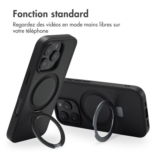 Accezz Coque Ring Stand avec MagSafe Apple iPhone 16 Pro - Noir