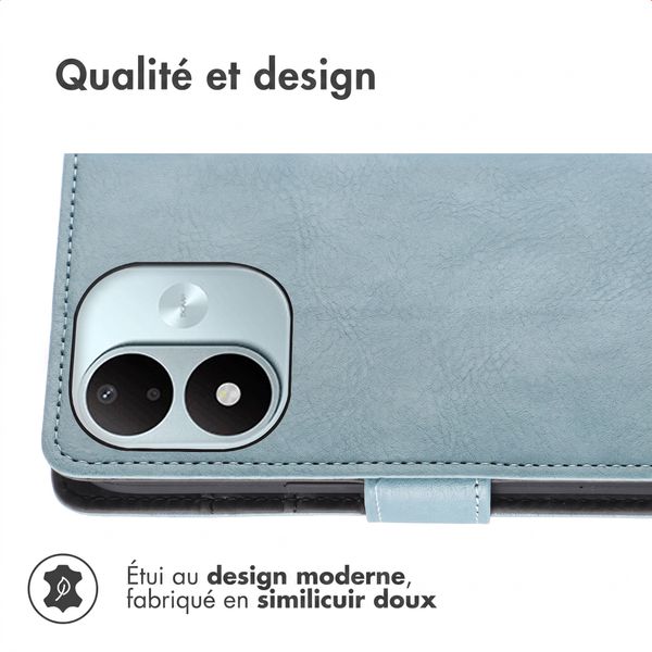 imoshion Étui de télephone portefeuille de luxe Xiaomi Redmi Note 17 (5G) - Bleu clair