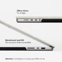 Selencia Coque en velours Apple MacBook Pro 14 pouces (2021 / 2023 M3 chip / 2024 M4 chip / 2025 M5 chip) - Beige