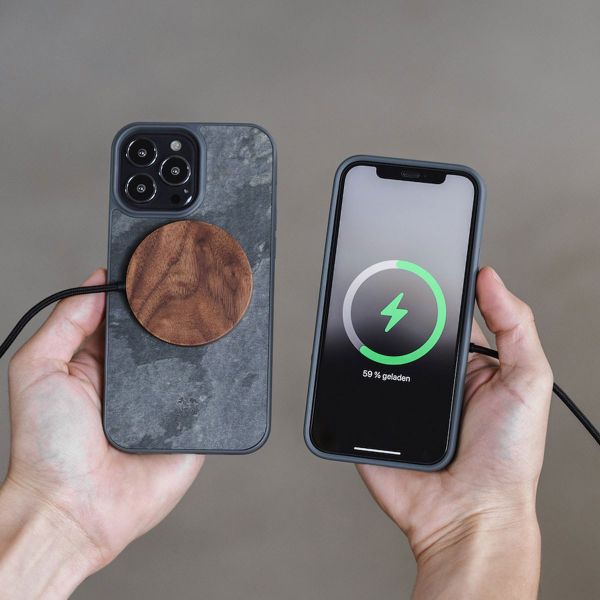Woodcessories Coque Bumper MagSafe Apple iPhone 14 - Real Slate Stone