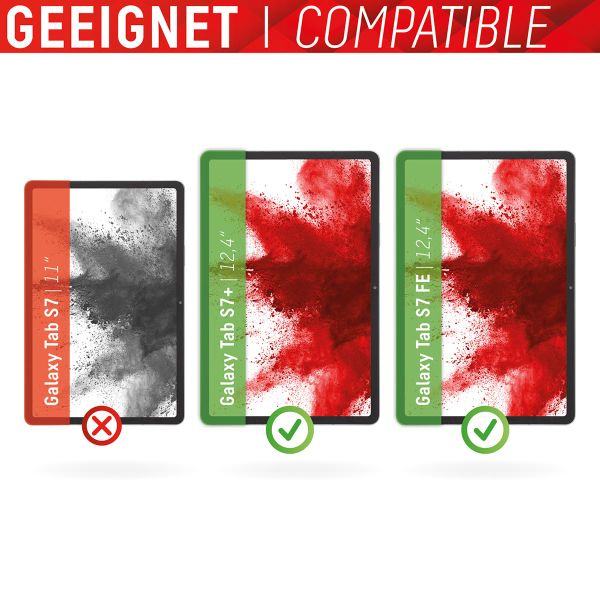 Displex Protection d'écran en verre trempé Samsung Galaxy Tab S9 FE Plus / Tab S9 Plus / S8 Plus / S7 Plus / Tab S7 FE 5G