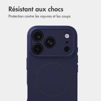 Accezz Coque Grip avec MagSafe Apple iPhone 18 Pro Max / 17 Pro Max - Bleu foncé