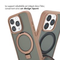 Accezz Coque Ring Stand avec MagSafe Apple iPhone 16 Pro - Marron