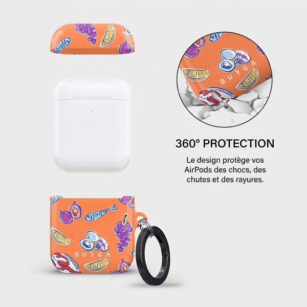 Burga Coque rigide  Apple AirPods 1 / 2 - Sunset Dinner