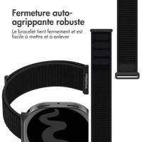 imoshion Bracelet en nylon Samsung Galaxy Watch 8 (40/44mm) / Classic (46mm) - Noir