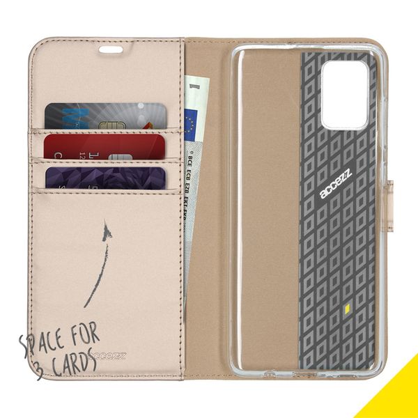 Accezz Étui de télephone Wallet Samsung Galaxy A71 - Doré