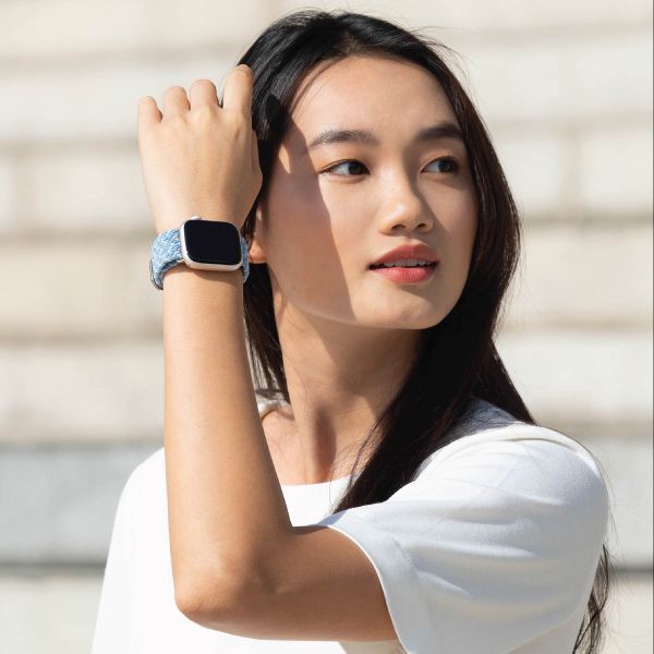 Uniq Bracelet tressé Aspen Designer Edition Apple Watch | 38/40/41/42 mm - Cerulean Blue