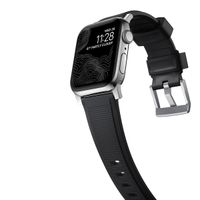 Nomad Bracelet robuste FKM Apple Watch | 44/45/46/49 mm - Argent / Noir