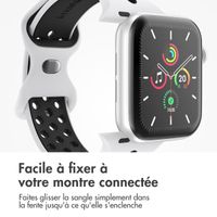 imoshion Bracelet Sport⁺ en silicone Apple Watch | 44/45/46/49 mm - Taille S/M - White / Black