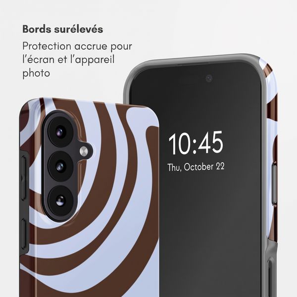 Selencia Coque arrière Vivid avec MagSafe Samsung Galaxy S26 FE - Dream Swirl Chocolate
