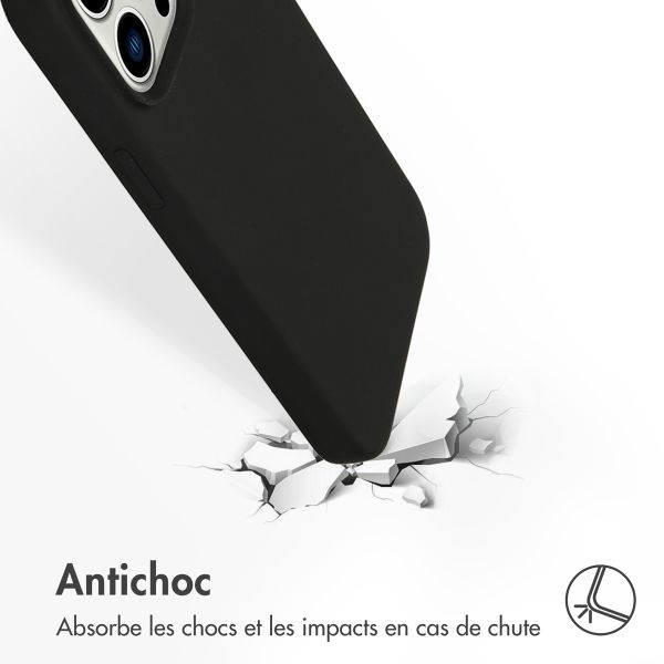 Accezz Coque Liquid Silicone Apple iPhone 14 Pro Max - Noir
