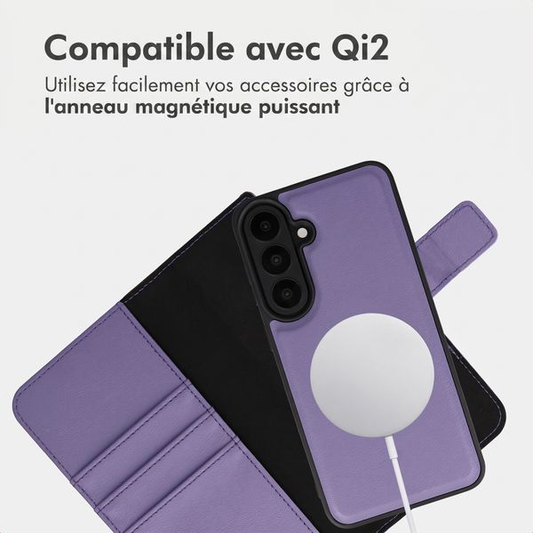 imoshion Étui portefeuille luxe 2-en-1 amovible Samsung Galaxy S26 FE - Violet