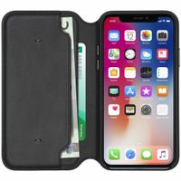 Apple Étui de télephone portefeuille Leather Folio Apple iPhone X / Xs - Noir
