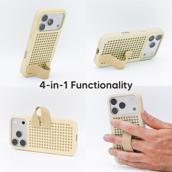 Callbuddy Coque avec strap Apple iPhone 17 Pro - Sand Glow