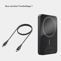 Selencia Powerbank Vivid 5 000 mAh - MagSafe et Qi - Black / Bonbon Stripe Matcha