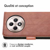 imoshion Étui de télephone portefeuille de luxe Oppo Reno 12F 5G - Marron