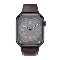 WiWu Bracelet vintage en cuir Apple Watch | 44/45/46/49 mm - Brun foncé