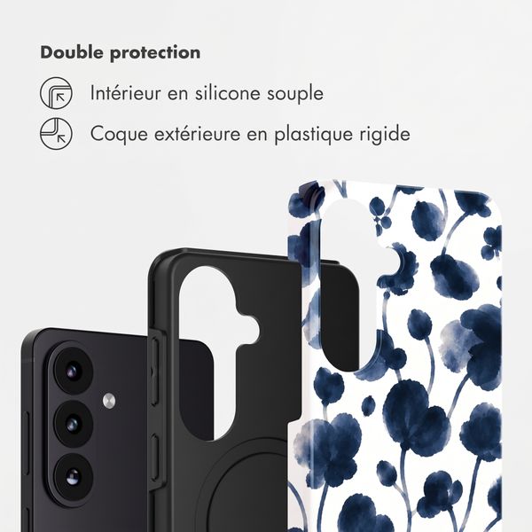 Selencia Coque arrière Vivid avec MagSafe Samsung Galaxy S26 FE - Midnight Blossom