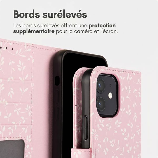 imoshion Étui de télephone portefeuille Design Apple iPhone 12 (Pro) - Pink Bazaar Flowers