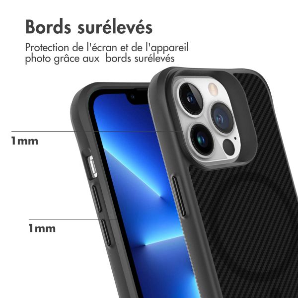 imoshion Rugged Hybrid Carbon Case avec MagSafe Apple iPhone 13 Pro Max - Noir