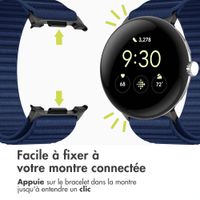 imoshion Bracelet en nylon Google Pixel Watch / Watch 2 / Watch 3 / Watch 4 (41 mm) - Bleu foncé