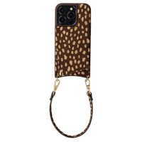Selencia Nova coque arrière en cuir véritable avec porte-cartes Apple iPhone 14 Pro - Fawn Chic