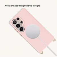 Selencia Coque arrière Rivièra avec MagSafe avec crochets amovibles Samsung Galaxy S26 Ultra - Sorbet Pink