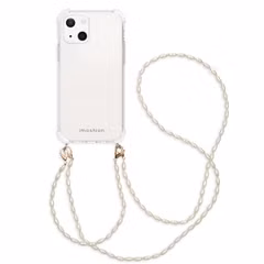 imoshion Coque avec dragonne + bracelet - Perles Apple iPhone 13 - Transparent