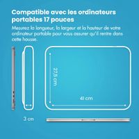 imoshion Pochette ordinateur avec compartiment 17 pouces - Noir