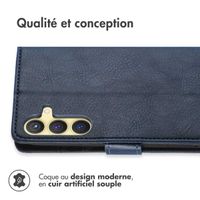 imoshion Étui de télephone portefeuille de luxe Samsung Galaxy S24 Plus - Bleu foncé