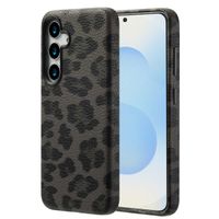 Selencia Coque Sabi imprimé panthère avec MagSafe Samsung Galaxy S25 - Midnight Black