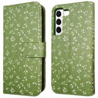 imoshion Étui de télephone portefeuille Design Samsung Galaxy S22 - Green Flowers