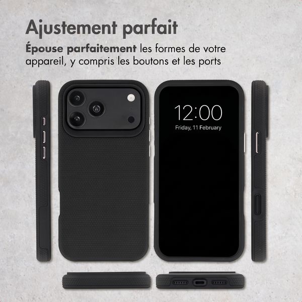 Accezz Coque Tough avec MagSafe Apple iPhone 18 Pro Max / 17 Pro Max - Noir