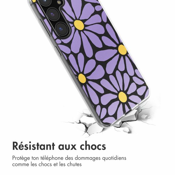 imoshion Coque Design Samsung Galaxy S24 FE - Tropical Violet Flowers Connect
